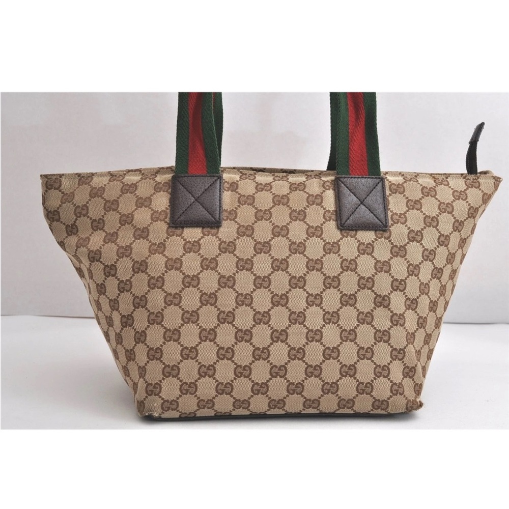 Authentic Gucci GG Monogram Supreme Sherry Web Satchel Tote Bag with COA - Picture 3 of 17
